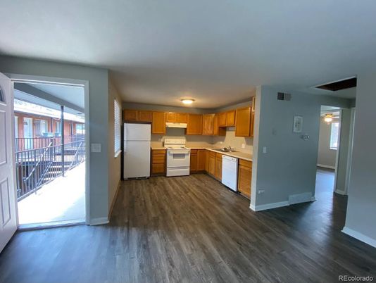 Interior, Kitchen, Wood Texture Flooring