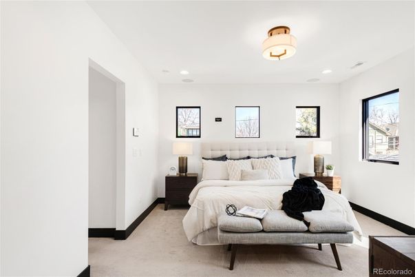 Bedroom, Interior, Recessed Lighting