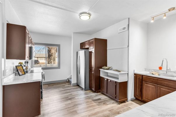 Interior, Kitchen, Wood Texture Flooring