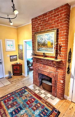 Fireplace, Interior, Stone Walls, Wood Texture Flooring