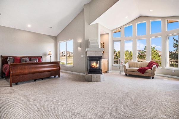 Bedroom, Fireplace, Interior, Recessed Lighting