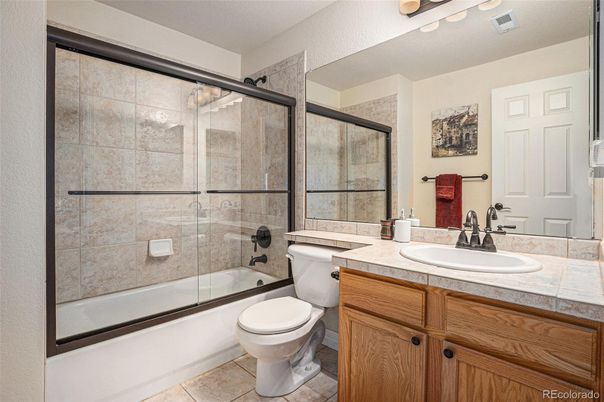Bathroom, Glass Shower, Interior, Tile Countertops