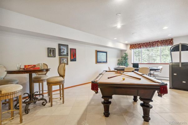 Billiard Table, Game Room, Interior, Recessed Lighting