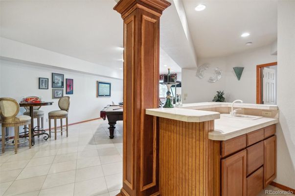 Billiard Table, Game Room, Interior, Recessed Lighting