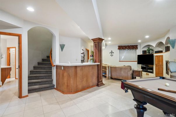 Billiard Table, Game Room, Interior, Recessed Lighting