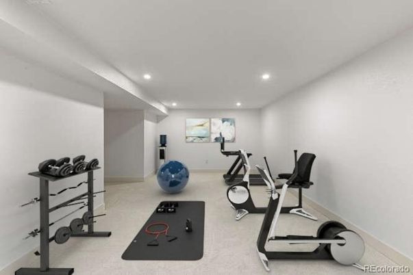 Fitness Equipment, Interior, Recessed Lighting