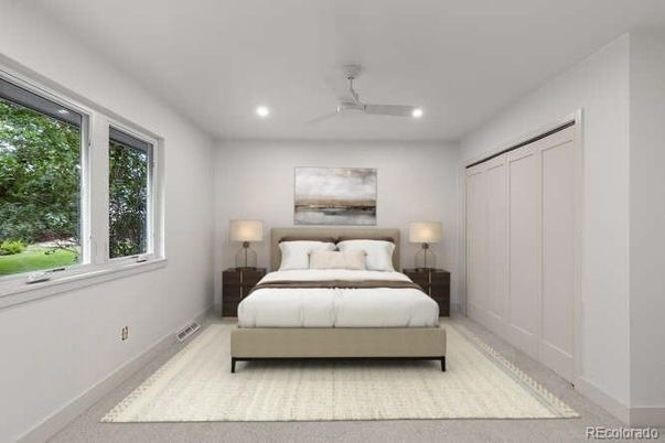 Bedroom, Interior, Recessed Lighting