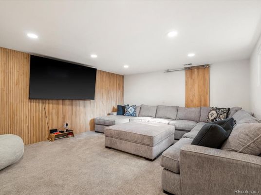 Interior, Living room, Recessed Lighting