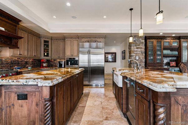Interior, Kitchen, Pendant Lights, Recessed Lighting, Stainless Steel Appliances