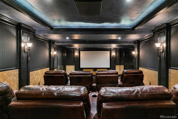 Home Theatre Room, Interior, Projection Screen, Recessed Lighting, Theatre Room