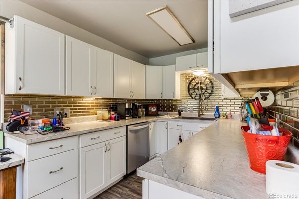 Interior, Kitchen, Wood Texture Flooring