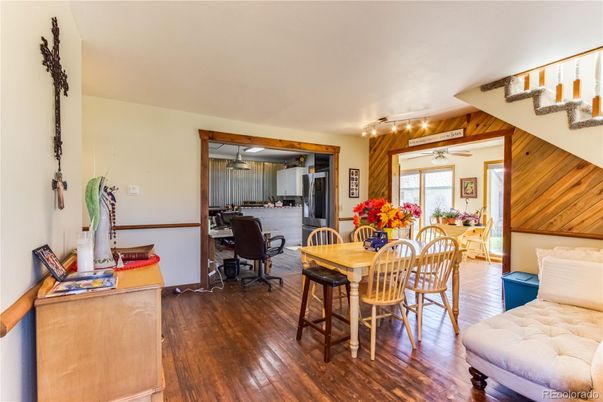 Dining room, Interior, Wood Texture Flooring