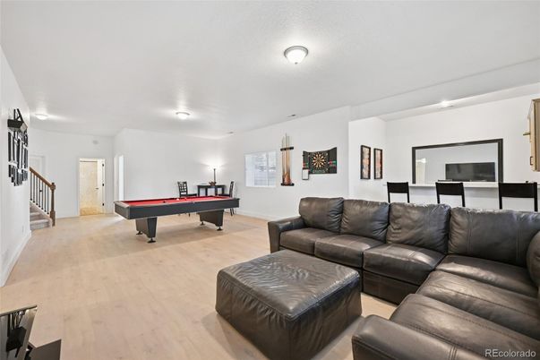 Billiard Table, Game Room, Interior, Living room, Wood Texture Flooring