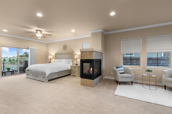 Bedroom, Fireplace, Interior, Recessed Lighting