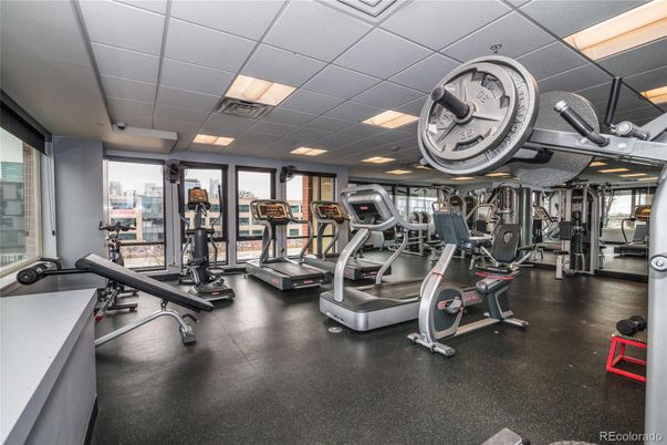 Fitness Equipment, Gym, Interior, Recessed Lighting
