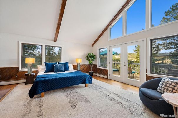 Bedroom, Interior, Wooden Beams, Wood Texture Flooring