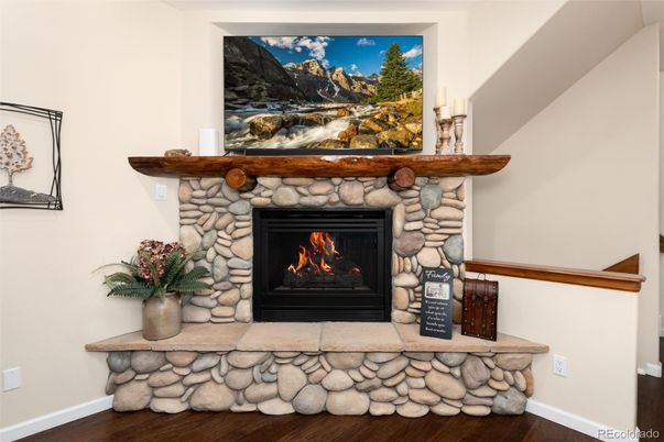 Fireplace, Interior, Wood Texture Flooring