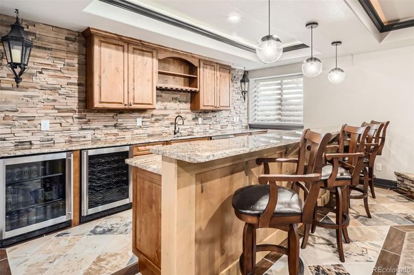 Interior, Pendant Lights, Recessed Lighting, Stone Walls, Wooden Walls