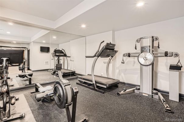 Fitness Equipment, Interior, Recessed Lighting