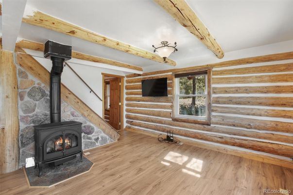 Fireplace, Interior, Wooden Beams, Wood Texture Flooring, Wooden Walls