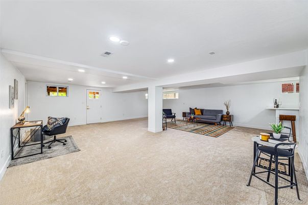 Home Office, Interior, Piano, Recessed Lighting