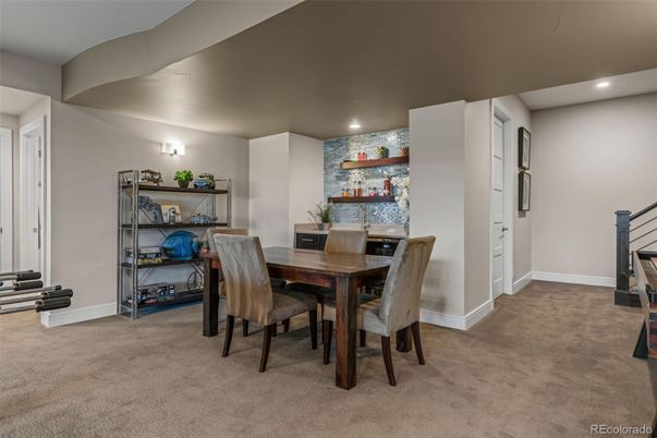 Dining room, Interior, Recessed Lighting
