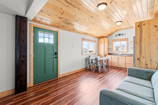 Dining room, Interior, Wooden Ceilings, Wood Texture Flooring