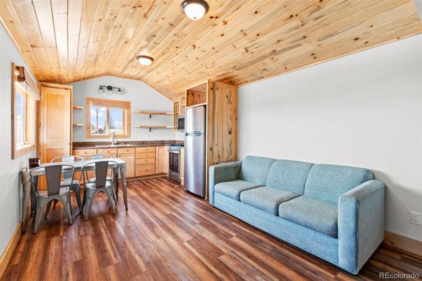 Dining room, Interior, Kitchen, Wooden Ceilings, Wood Texture Flooring