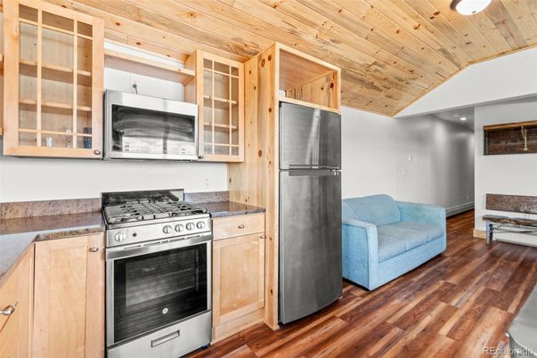 Interior, Kitchen, Stainless Steel Appliances, Wooden Ceilings, Wood Texture Flooring