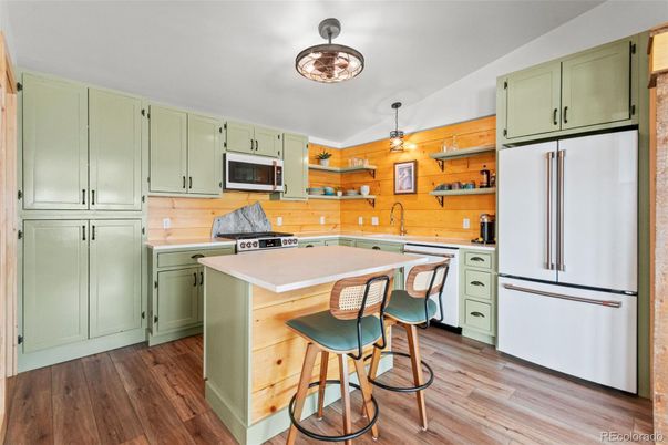 Interior, Kitchen, Wood Texture Flooring, Wooden Walls