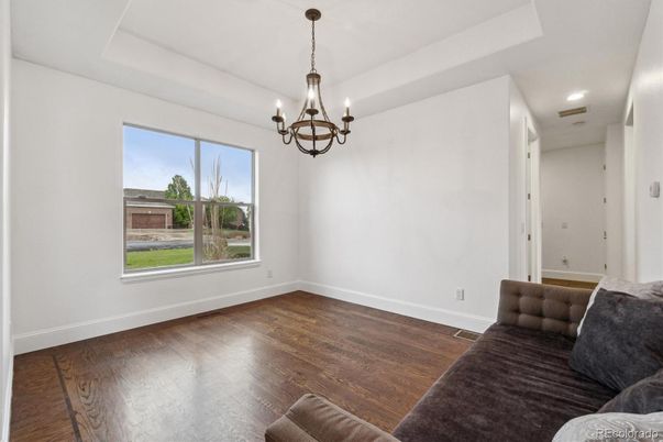 Chandelier, Interior, Recessed Lighting, Wood Texture Flooring