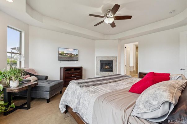 Bedroom, Fireplace, Interior, Recessed Lighting