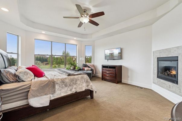 Bedroom, Fireplace, Interior, Recessed Lighting
