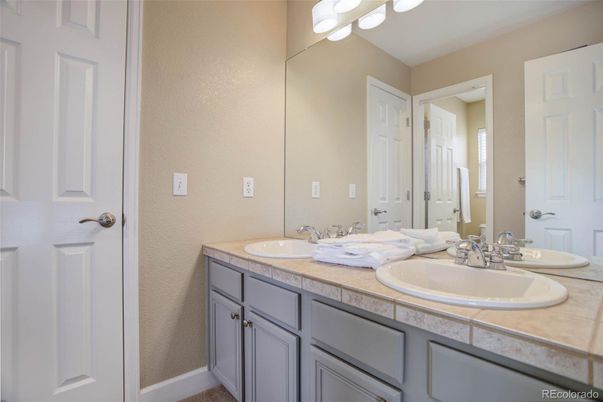 Bathroom, Dual Sink Vanities, Interior, Tile Countertops