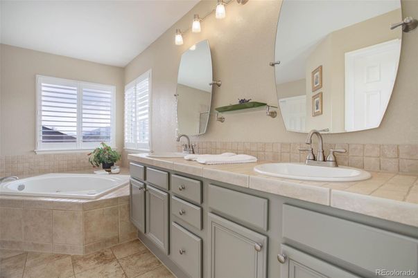 Bathroom, Dual Sink Vanities, Interior, Tile Countertops