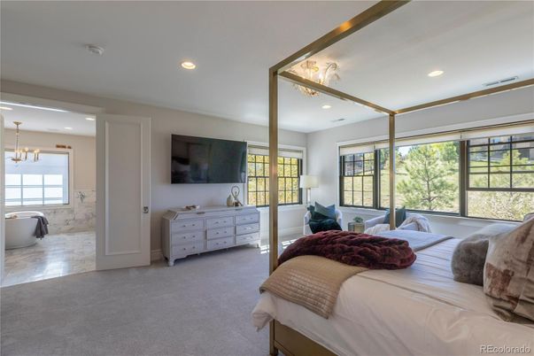 Bedroom, Interior, Marble, Recessed Lighting