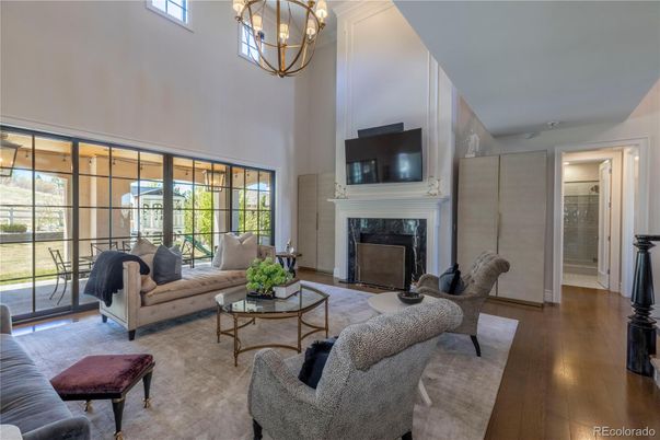 Chandelier, Fireplace, Interior, Living room, Wood Texture Flooring
