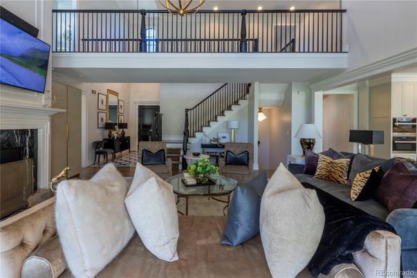 Fireplace, Interior, Living room, Recessed Lighting