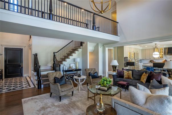 Interior, Kitchen, Living room, Pendant Lights, Recessed Lighting, Wood Texture Flooring
