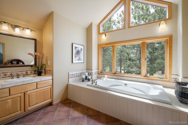 Bathroom, Dual Sink Vanities, Interior, Tile Countertops