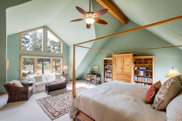 Bedroom, Interior, Wooden Beams