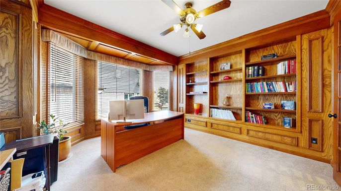Home Office, Interior, Wooden Walls