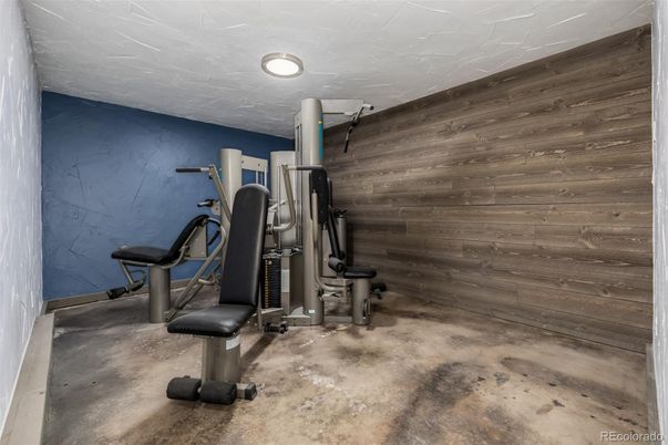 Fitness Equipment, Interior, Recessed Lighting, Wooden Walls