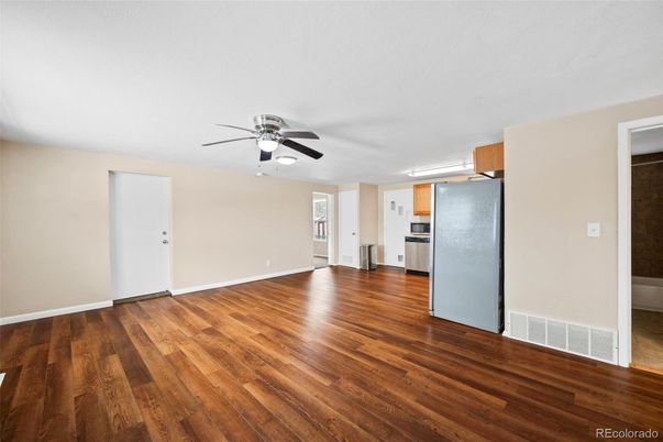 Empty room, Interior, Kitchen, Wood Texture Flooring