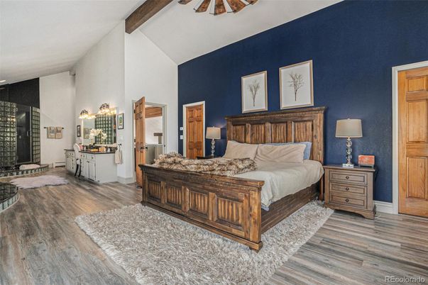 Bedroom, Interior, Wooden Beams, Wood Texture Flooring