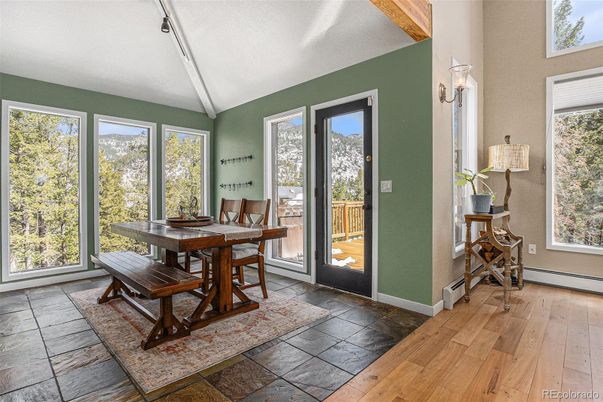 Dining room, Interior, Wood Texture Flooring