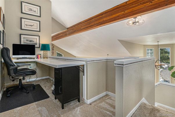 Home Office, Interior, Wooden Beams