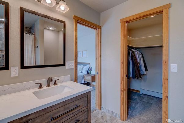 Bathroom, Dual Sink Vanities, Interior, Marble, Walk-in Closets