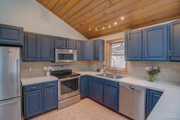Interior, Kitchen, Stainless Steel Appliances, Wooden Ceilings