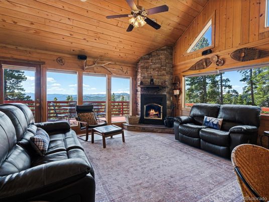 Fireplace, Interior, Living room, Stone Walls, Wooden Ceilings, Wooden Walls